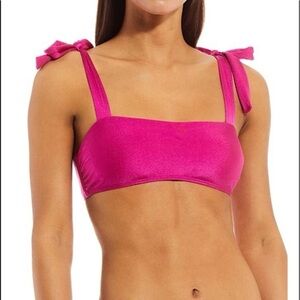 Chelsea & Violet pink swim top- large